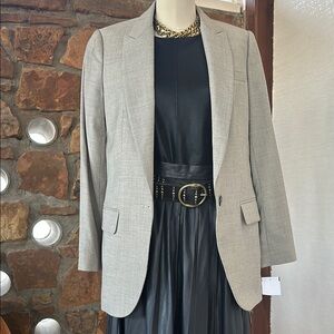 Equipment brand dark brown houndstooth oversized blazer size 4 Saks Fifth Ave.